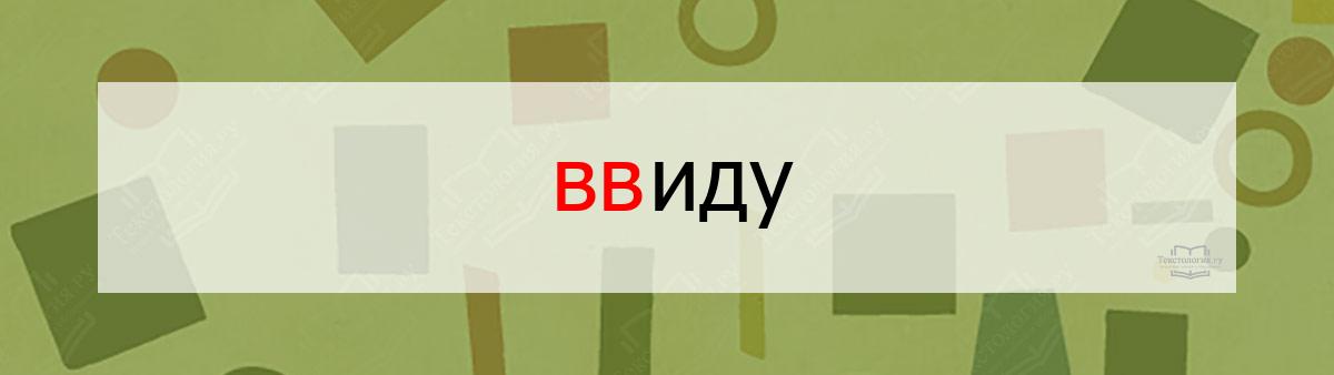 Словарное слово ввиду Словарное слово ввиду